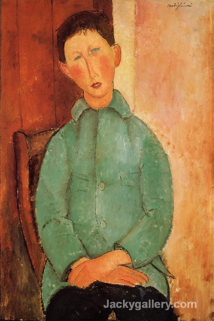 Boy in a Blue Shirt by Amedeo Modigliani paintings reproduction